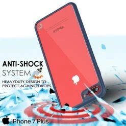 IPhone 8+ Plus Case [MASK Series] [NAVY] Full Body Hybrid Dual Layer TPU Cover W/ Protective Tempered Glass Screen Protector -Phone Vibe Shop drop themask phone 7 e85493ff 725e 42ff 81f6 a0ba4c65b866