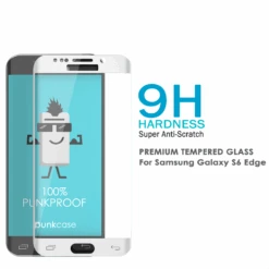 Galaxy S6 Edge White Punkcase Glass SHIELD Tempered Glass Screen Protector 0.33mm Thick 9H Glass -Phone Vibe Shop front 6c5b75c3 47cc 41cf a2c2 3286df5000da