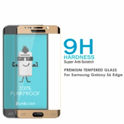 Galaxy S6 Edge Plus Gold Punkcase Glass SHIELD Tempered Glass Screen Protector 0.33mm Thick 9H -Phone Vibe Shop front c2ffa434 d229 4aad bd4a 6d5ef42a831a