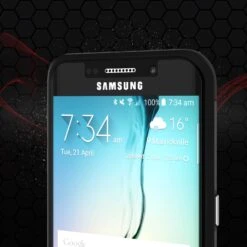 Galaxy S6 EDGE Case PunkCase Galactic Black Series Slim Armor Soft Cover W/ Screen Protector -Phone Vibe Shop front galactic s6 edge