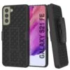 Punkcase Galaxy S21 FE Case With Screen Protector, Holster Belt Clip [Black] -Phone Vibe Shop galaxy S21 FE case punkcase with screen protector holster belt clip built in kickstand non slip dual layer hybrid tpu full body protection thin fit for samsung galaxy S21 FE black 1