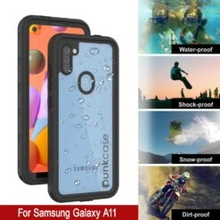 Galaxy A11 Waterproof Case PunkCase StudStar Black Thin 6.6ft Underwater IP68 Shock/Snow Proof 16 Galaxy A11 Waterproof Case PunkCase StudStar Black Thin 6.6ft Underwater IP68 Shock/Snow Proof -Phone Vibe Shop galaxy a11 waterproof case punkcase studstar samsung galaxy a11 edge ultra slim thin fit 6 6ft underwater ip68 screen protector touch id shockproof dirtproof snowproof case 6