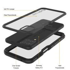 Galaxy A12 Waterproof Case PunkCase StudStar Black Thin 6.6ft Underwater IP68 Shock/Snow Proof 13 Galaxy A12 Waterproof Case PunkCase StudStar Black Thin 6.6ft Underwater IP68 Shock/Snow Proof -Phone Vibe Shop galaxy a12 waterproof case punkcase studstar black thin 6 6ft underwater ip68 shock snow proof scratch resistant lifetime exchange warranty 3