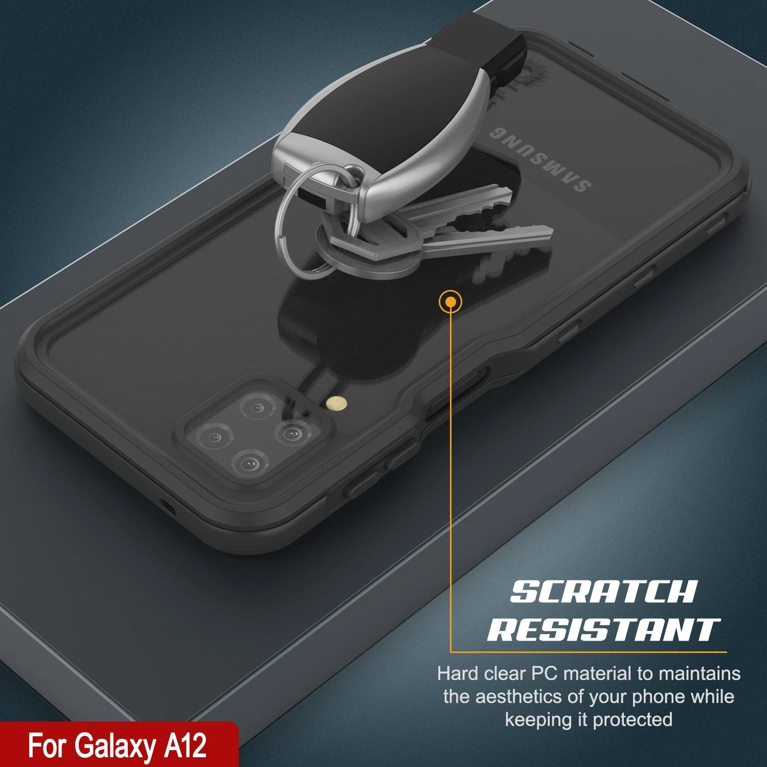 Galaxy A12 Waterproof Case PunkCase StudStar Black Thin 6.6ft Underwater IP68 Shock/Snow Proof 9 Galaxy A12 Waterproof Case PunkCase StudStar Black Thin 6.6ft Underwater IP68 Shock/Snow Proof - Image 7