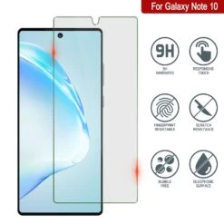 Galaxy Note 10 Clear Punkcase Glass SHIELD Tempered Glass Screen Protector 0.33mm Thick 9H Glass -Phone Vibe Shop galaxy note 10 black screen protector punkcase glass shield samsung galaxy note 10 tempered glass screen protector 0 33mm thick 9h glass oleophobic coating 3 996a3029 8fb5 491a 930c 0