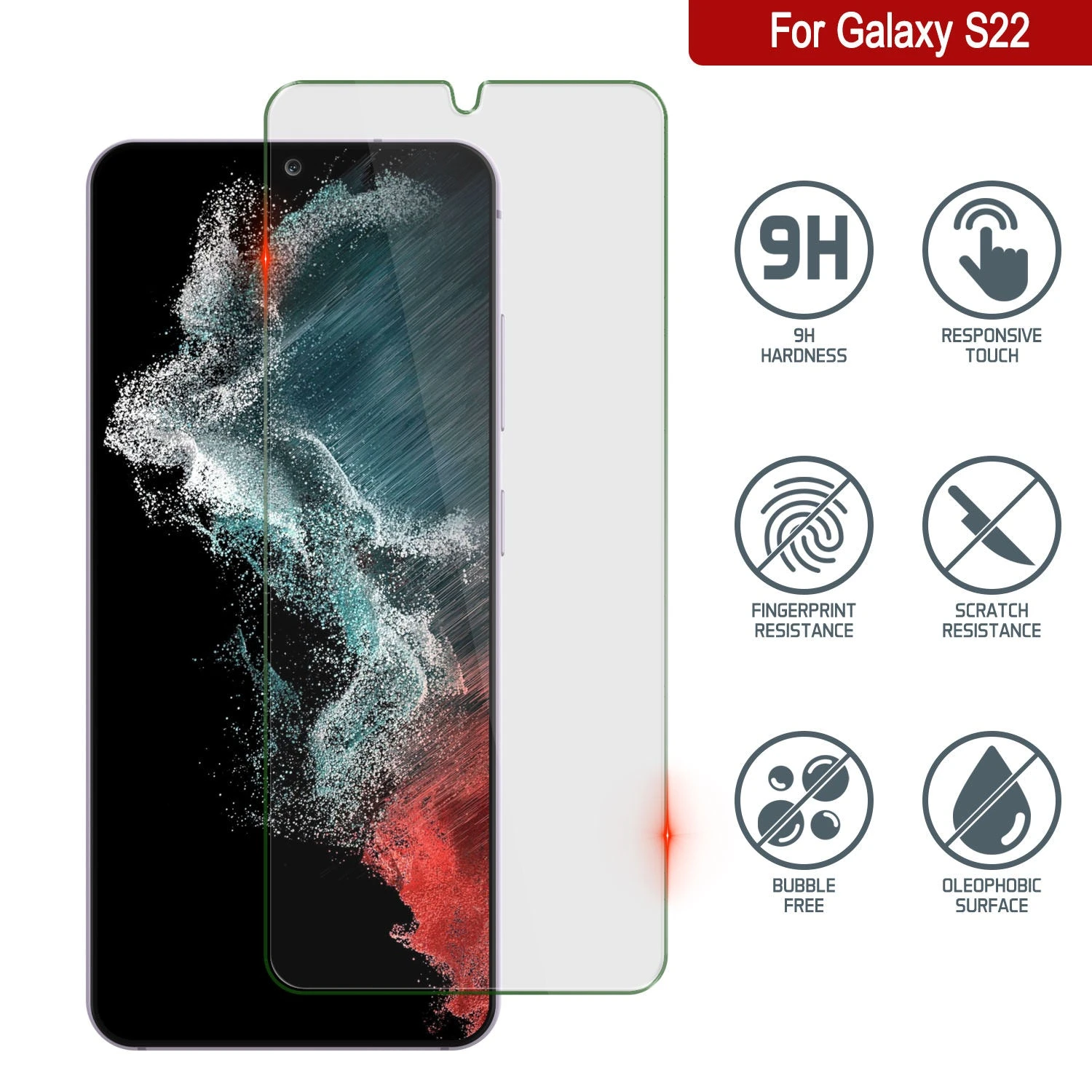 Galaxy S22White Punkcase Glass SHIELD Tempered Glass Screen Protector 0.33mm Thick 9H Glass 4 Galaxy S22White Punkcase Glass SHIELD Tempered Glass Screen Protector 0.33mm Thick 9H Glass - Image 2