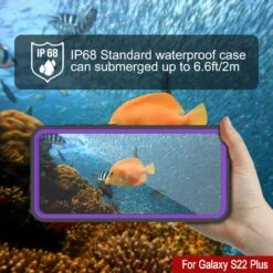 Galaxy S22+ Plus Water/ Shockproof [Extreme Series] Slim Screen Protector Case [Purple] -Phone Vibe Shop galaxy s22 plus waterproof case extreme series ultra slim fit innovative design ip68 certified advanced sealing scratch resistant shockproof dirtproof snowproof armor cover 4 00e96b73