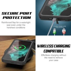 Galaxy S22+ Plus Water/ Shock/ Snowproof [Extreme Series]Screen Protector Case [Teal] -Phone Vibe Shop galaxy s22 plus waterproof case extreme series ultra slim fit innovative design ip68 certified advanced sealing scratch resistant shockproof dirtproof snowproof armor cover 7 2cacac49