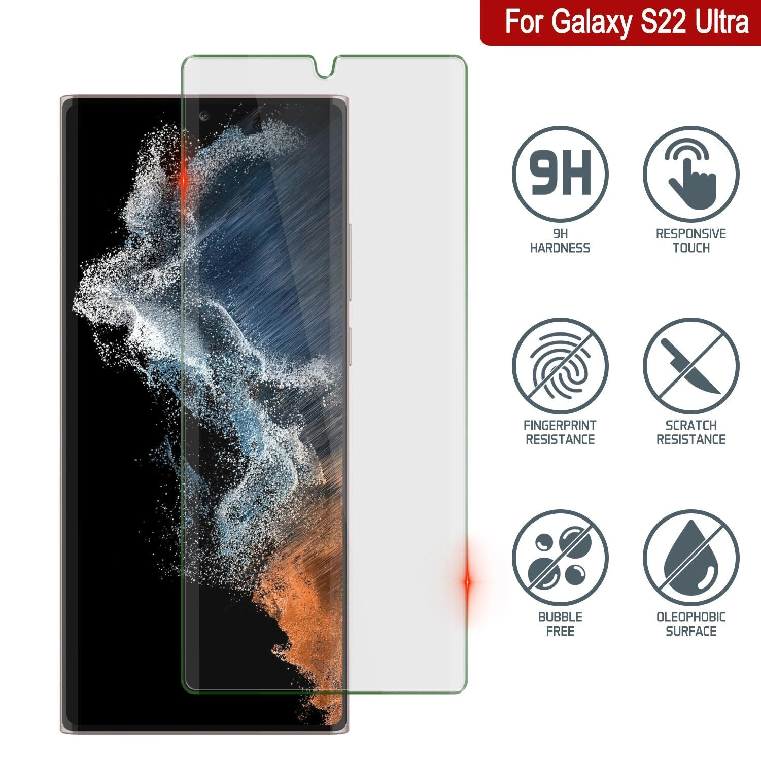 Galaxy S22 Ultra White Punkcase Glass SHIELD Tempered Glass Screen Protector 0.33mm Thick 9H Glass 4 Galaxy S22 Ultra White Punkcase Glass SHIELD Tempered Glass Screen Protector 0.33mm Thick 9H Glass - Image 2