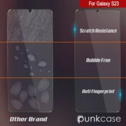 Galaxy S23White Punkcase Glass SHIELD Tempered Glass Screen Protector 0.33mm Thick 9H Glass -Phone Vibe Shop galaxy s23 black screen protector punkcase glass shield samsung galaxy s23 tempered glass screen protector 0 33mm thick 9h bubble free 2 5d round edges superior protection 4 d5036b45