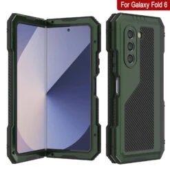 Galaxy Z Fold6 Metal Case, Heavy Duty Military Grade Armor Cover Full Body Hard [Dark Green] -Phone Vibe Shop galaxy z fold6 metal case heavy duty military grade rugged armor coverhybrid full body hard aluminum tpuinnovative design cooling system non slip w prime 5 a06add5f 5d51 4f8b 87e3 c224519ba99c