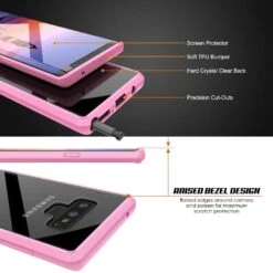 Galaxy Note 9 Case, PUNKcase [LUCID 2.0 Series] [Slim Fit] Armor Cover W/Integrated Anti-Shock System [Pink] -Phone Vibe Shop galaxy note 9 case punkcase lucid 2 0 series slim fit clear back armor cover w integrated anti shock system punkshield screen protector for samsung galaxy note 9 pink 3