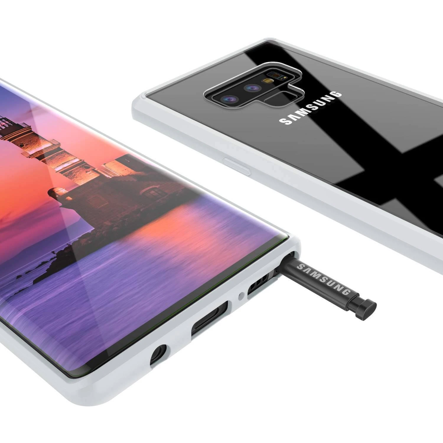 Galaxy Note 9 Case, PUNKcase [LUCID 2.0 Series] [Slim Fit] Armor Cover W/Integrated Anti-Shock System [White] - Image 2