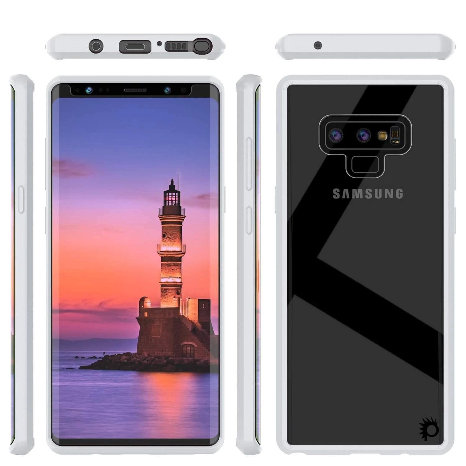 Galaxy Note 9 Case, PUNKcase [LUCID 2.0 Series] [Slim Fit] Armor Cover W/Integrated Anti-Shock System [White] - Image 7