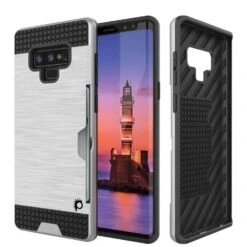 Galaxy Note 9 Case, PUNKcase [SLOT Series] Slim FitSamsung Note 9 [Silver]