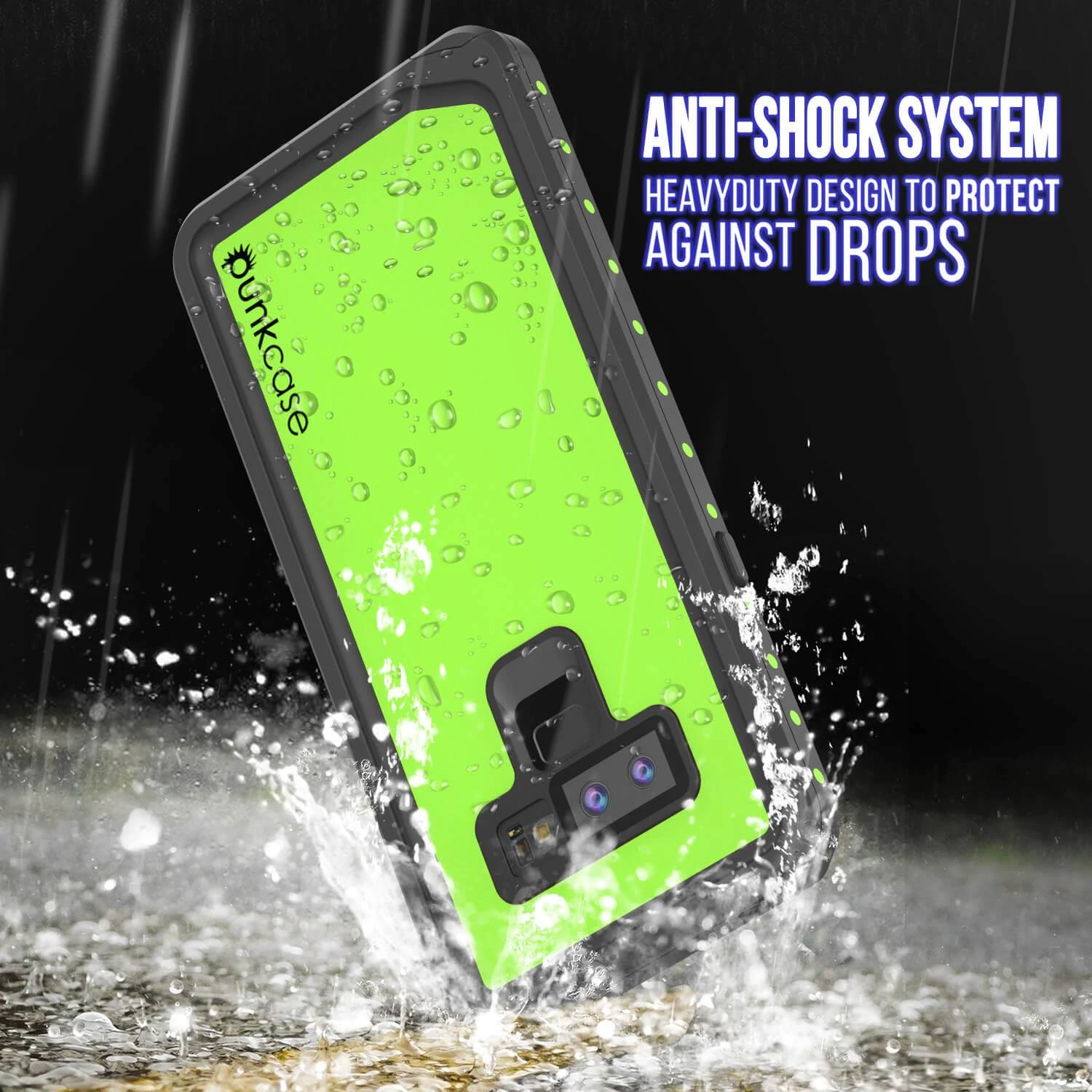 Galaxy Note 9 Waterproof Case PunkCase StudStar Light Green Thin 6.6ft Underwater ShockProof - Image 6