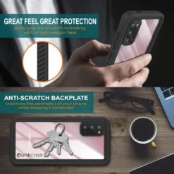 Galaxy S20 Water/Shock/Snow/dirt Proof [Extreme Series] Slim Case [Light Blue] -Phone Vibe Shop galaxy s20 waterproof case punkcase extreme series slim fit ip68 certified shockproof snowproof dirproof armor cover w built in screen protector for samsung galaxy s20 blue 4