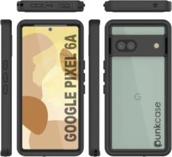 Google Pixel 6a Waterproof IP68 Case, Punkcase [Black] [Extreme Series] [Slim Fit] -Phone Vibe Shop google pixel 6a waterproof case punkcase studstar series ultra slim fit ip68 certified 6 6 ft shockproof dirtproof snowproof dustproof military grade armor cover scratch resistant 7 a