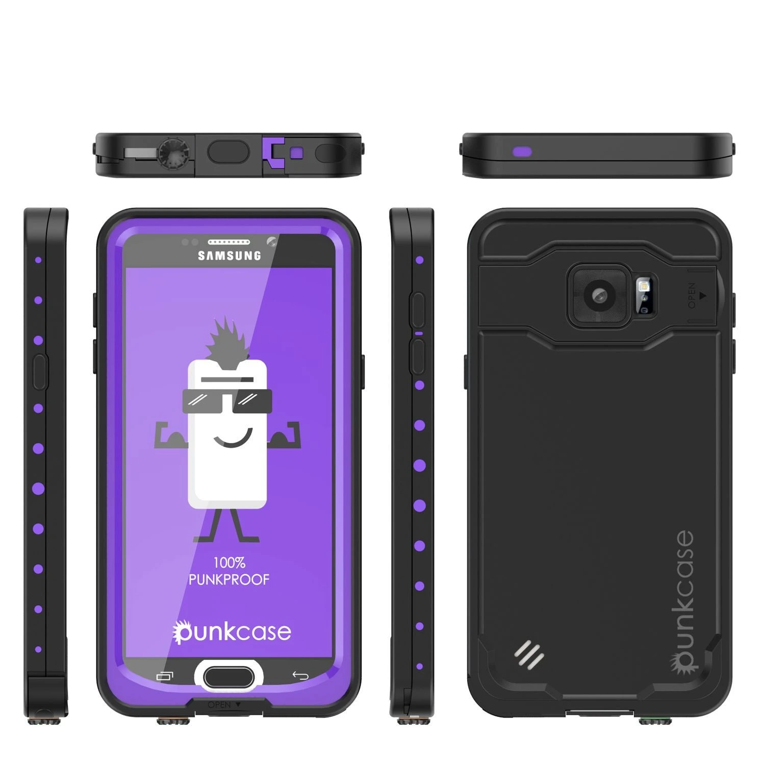 Galaxy Note 5 Waterproof Case, PunkCase StudStar Purple Shock/Dirt/Snow Proof | Lifetime Warranty 4 Galaxy Note 5 Waterproof Case, PunkCase StudStar Purple Shock/Dirt/Snow Proof | Lifetime Warranty - Image 2