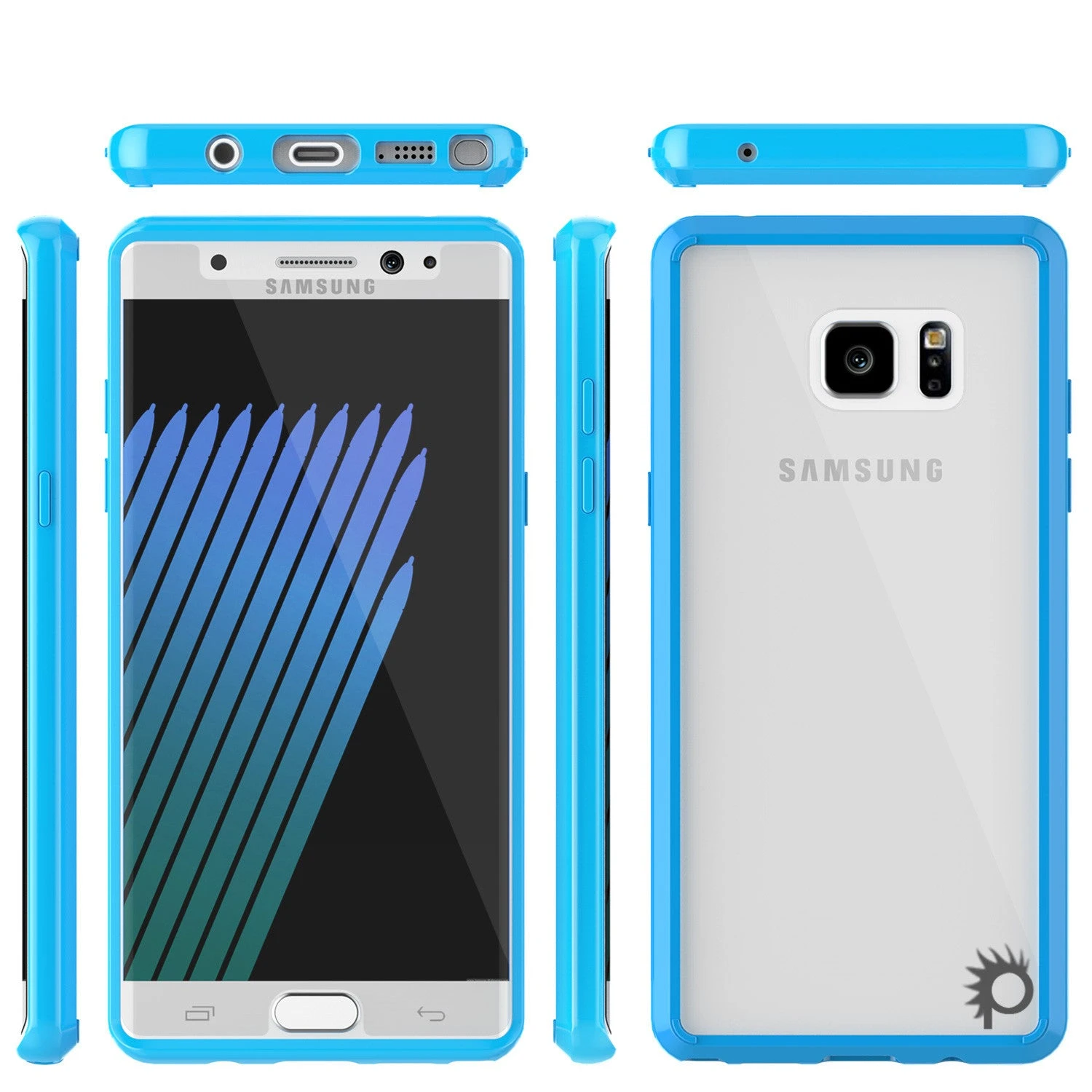 Note 7 Case Punkcase® LUCID 2.0 Light Blue Series W/ PUNK SHIELD Screen Protector | Ultra Fit 5 Note 7 Case Punkcase® LUCID 2.0 Light Blue Series W/ PUNK SHIELD Screen Protector | Ultra Fit - Image 3