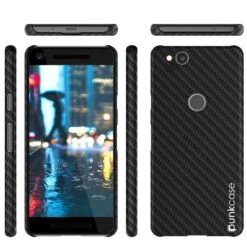 Google Pixel 2 CarbonShield Heavy Duty & Ultra Thin 2Leather Cover -Phone Vibe Shop group carbon case google pixel 2