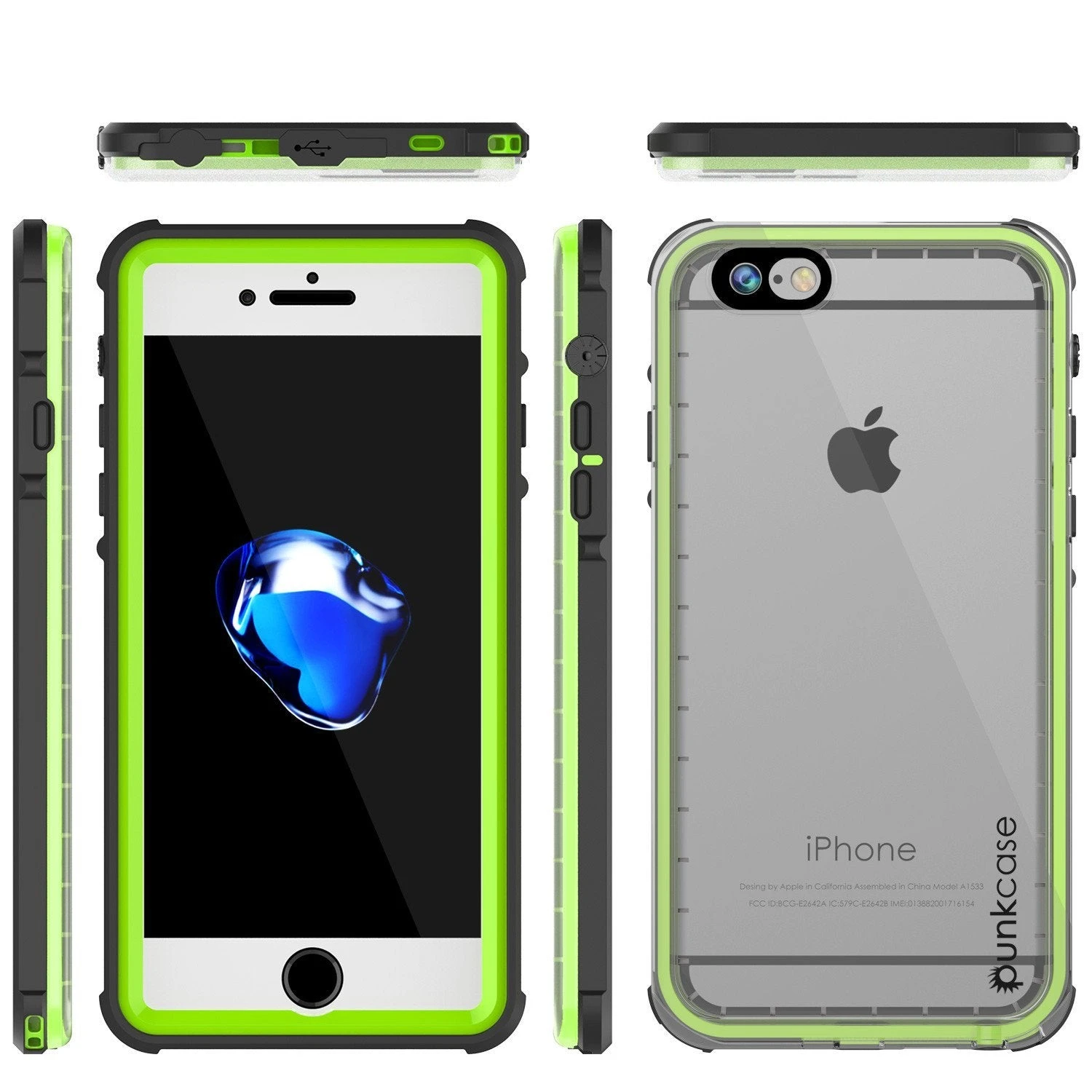 Apple IPhone 8 Waterproof Case, PUNKcase CRYSTAL Light GreenW/ Attached Screen Protector| Warranty 3 Apple IPhone 8 Waterproof Case, PUNKcase CRYSTAL Light GreenW/ Attached Screen Protector| Warranty