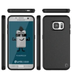 Galaxy S7 Case PunkCase Galactic Black Series Slim Armor Soft Cover Case W/ Tempered Glass -Phone Vibe Shop group galactic s7