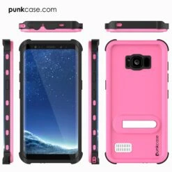 Galaxy S8 Plus Waterproof Case, Punkcase KickStud Pink Series [Slim Fit] [IP68 Certified] [Shockproof] [Snowproof] Armor Cover W/ Built-In Kickstand -Phone Vibe Shop group kickstand galaxy s8 c6a5611a 75db 4269 9208 8605bbf466d0