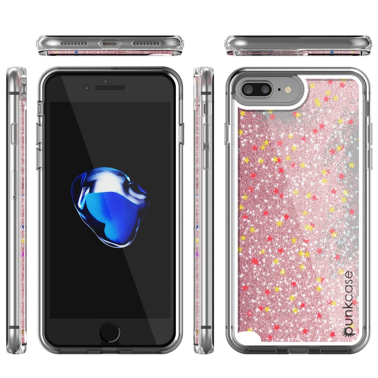 IPhone 8+ Plus Case, PunkCase LIQUID Rose Series, Protective Dual Layer Floating Glitter Cover 5 IPhone 8+ Plus Case, PunkCase LIQUID Rose Series, Protective Dual Layer Floating Glitter Cover - Image 3