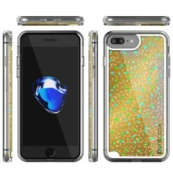 IPhone 8+ Plus Case, PunkСase LIQUID Gold Series, Protective Dual Layer Floating Glitter Cover -Phone Vibe Shop group liquid iphone 7plus a611447f 92ce 4d7c 886c 2e5ae80328ea