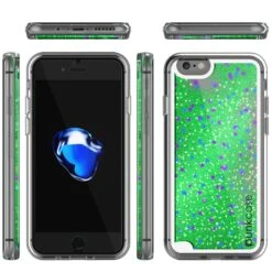 IPhone 7 Case, PunkCase LIQUID Green Series, Protective Dual Layer Floating Glitter Cover -Phone Vibe Shop group liquid iphone 7 7568a453 62c4 4db2 a086 6b56588857cc