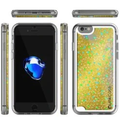 IPhone 8 Case, PunkCase LIQUID Gold Series, Protective Dual Layer Floating Glitter Cover -Phone Vibe Shop group liquid iphone 7 7706865d 372b 4615 b63a 892eefd62075