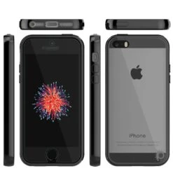 IPhone SE/5S/5 Case Punkcase® LUCID 2.0 Black Series W/ PUNK SHIELD Screen Protector | Ultra Fit -Phone Vibe Shop group lucid 2 iphone se