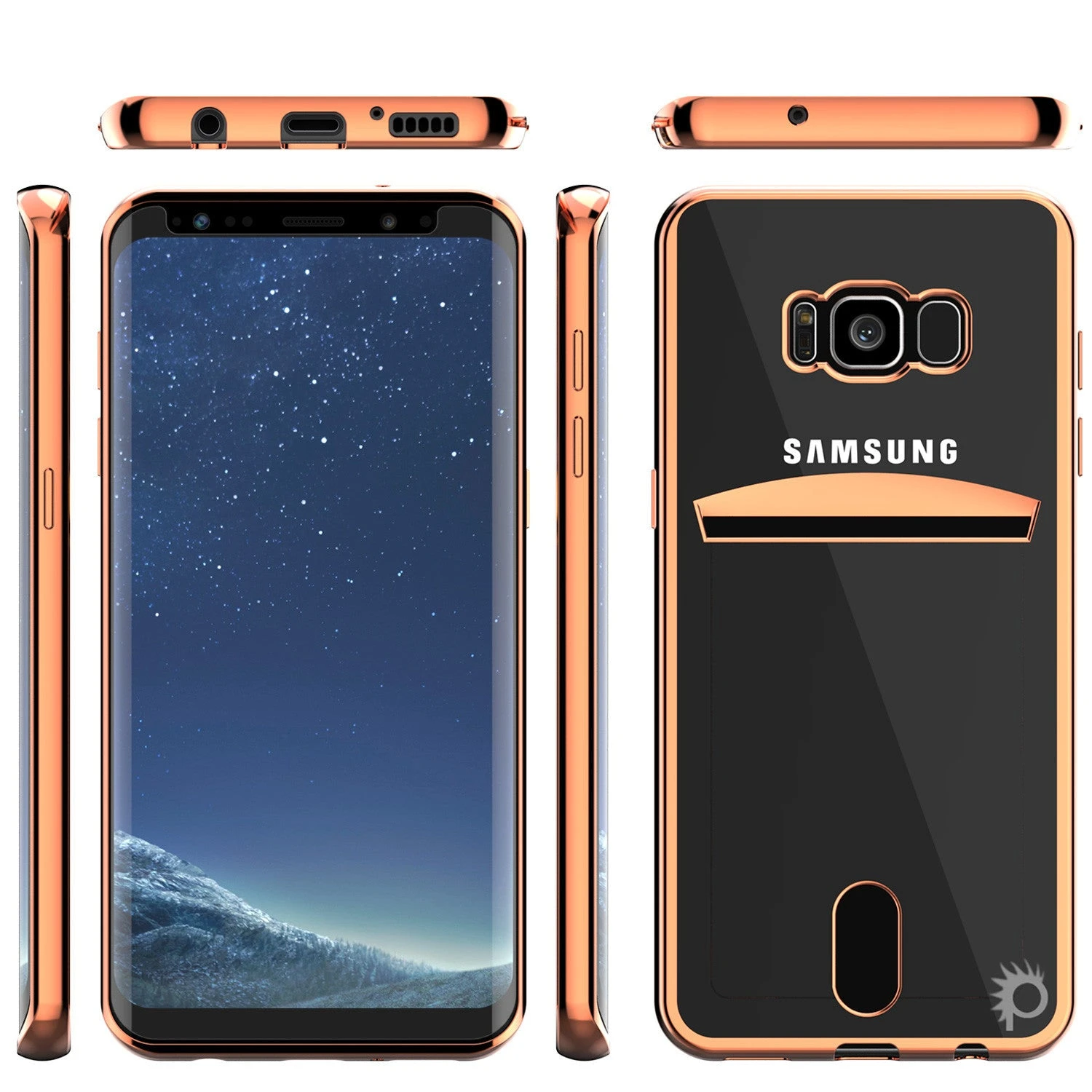 Galaxy S8 Plus Case, PUNKCASE® LUCID Rose Gold Series | Card Slot | SHIELD Screen Protector 5 Galaxy S8 Plus Case, PUNKCASE® LUCID Rose Gold Series | Card Slot | SHIELD Screen Protector - Image 3