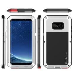 Galaxy S8+ PlusCase, PUNKcase Metallic White ShockproofSlim Metal Armor Case -Phone Vibe Shop group metallic S8 7d38966b 1c2f 4bcd 841f 6ffb3e1bc22b