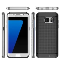 Galaxy S7 Edge Case, PunkCase STEALTH Grey Series Hybrid 3-Piece Shockproof Dual Layer Cover -Phone Vibe Shop group s7edge dot e1acbac7 65a9 475d bd7f d62bacf540b2