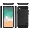 IPhone X Case, PUNKcase [SLOT Series] Slim Fit Dual-Layer Armor Cover & Tempered Glass PUNKSHIELD Screen Protector For Apple IPhone X [Black] -Phone Vibe Shop group slot case iphone x