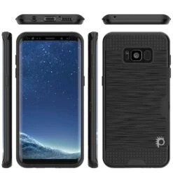 Galaxy S8 Plus Case, PUNKcase [SLOT Series] [Slim Fit] Dual-Layer Armor Cover W/Integrated Anti-Shock System, Credit Card Slot [Black] -Phone Vibe Shop group slot galaxy s8 4d3c89a6 e3ad 4276 b7b6 b72d369f56bb
