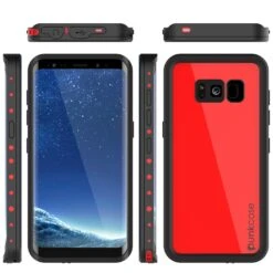 Galaxy S8 Plus Waterproof Case PunkCase StudStar Red Thin 6.6ft Underwater IP68 Shock/Snow Proof -Phone Vibe Shop group studstar galaxy s8 be7e2c7b 655e 4803 bac5 ef5f7abfc545