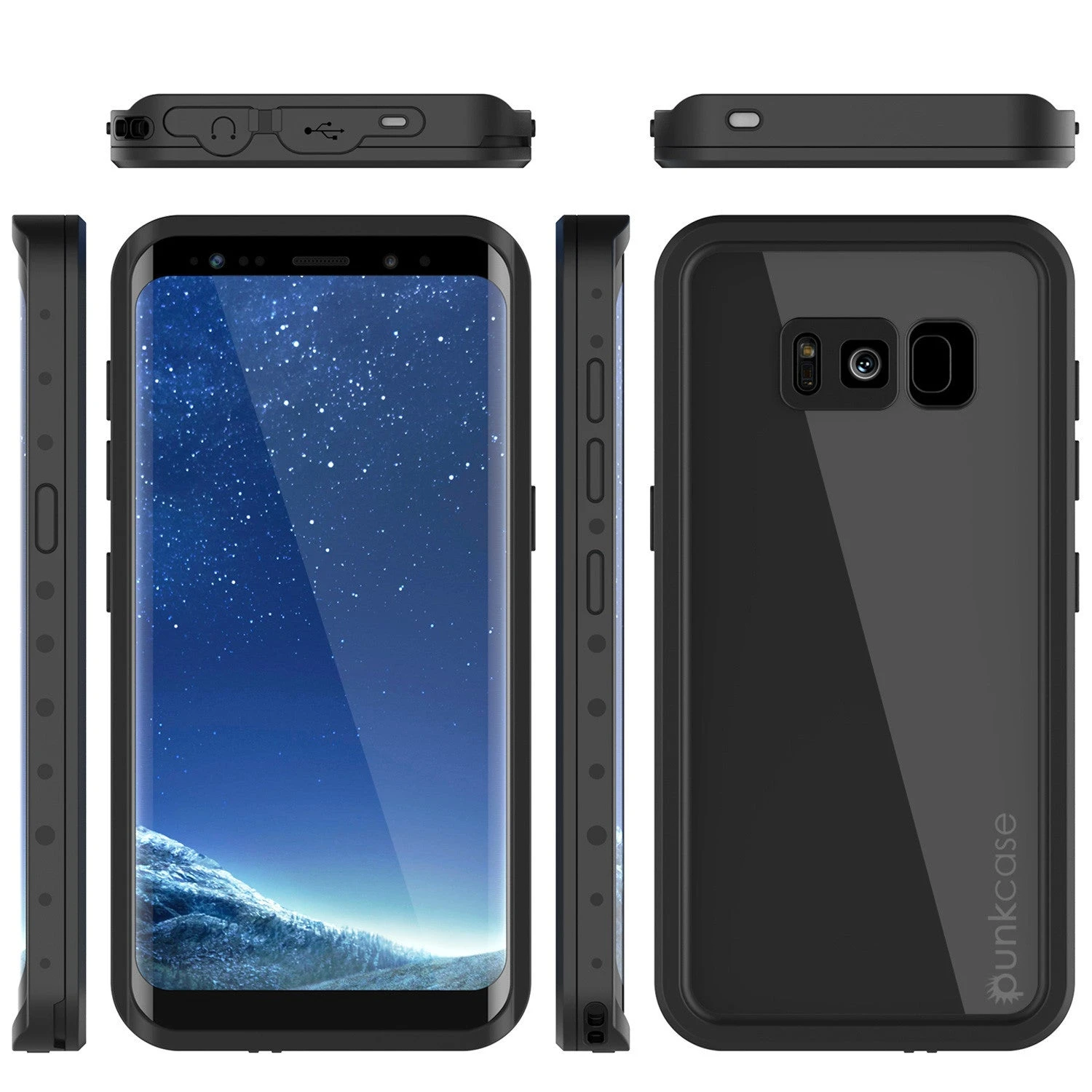 Galaxy S8 Plus Waterproof Case PunkCase StudStar Black Thin 6.6ft Underwater IP68 Shock/Snow Proof 7 Galaxy S8 Plus Waterproof Case PunkCase StudStar Black Thin 6.6ft Underwater IP68 Shock/Snow Proof - Image 5