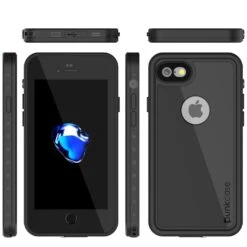 IPhone 7 Waterproof IP68 Case, Punkcase [Black] [StudStar Series] [Slim Fit] [Dirtproof] [Snowproof] -Phone Vibe Shop group studstar iphone 7
