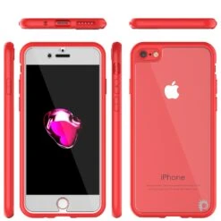 IPhone SE (4.7") Case [MASK Series] [RED] Full Body Hybrid Dual Layer TPU Cover W/ Protective Tempered Glass Screen Protector -Phone Vibe Shop group themask iphone 7 ce3d6fb8 04ba 4409 918e 89455331248e