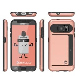 Galaxy S7 Case PunkCase CLUTCH Rose Gold Series Slim Armor Soft Cover Case W/ Tempered Glass -Phone Vibe Shop group wallet samsung s7 ef62e5e3 6e8a 41fe 80fa c1d7678076bb