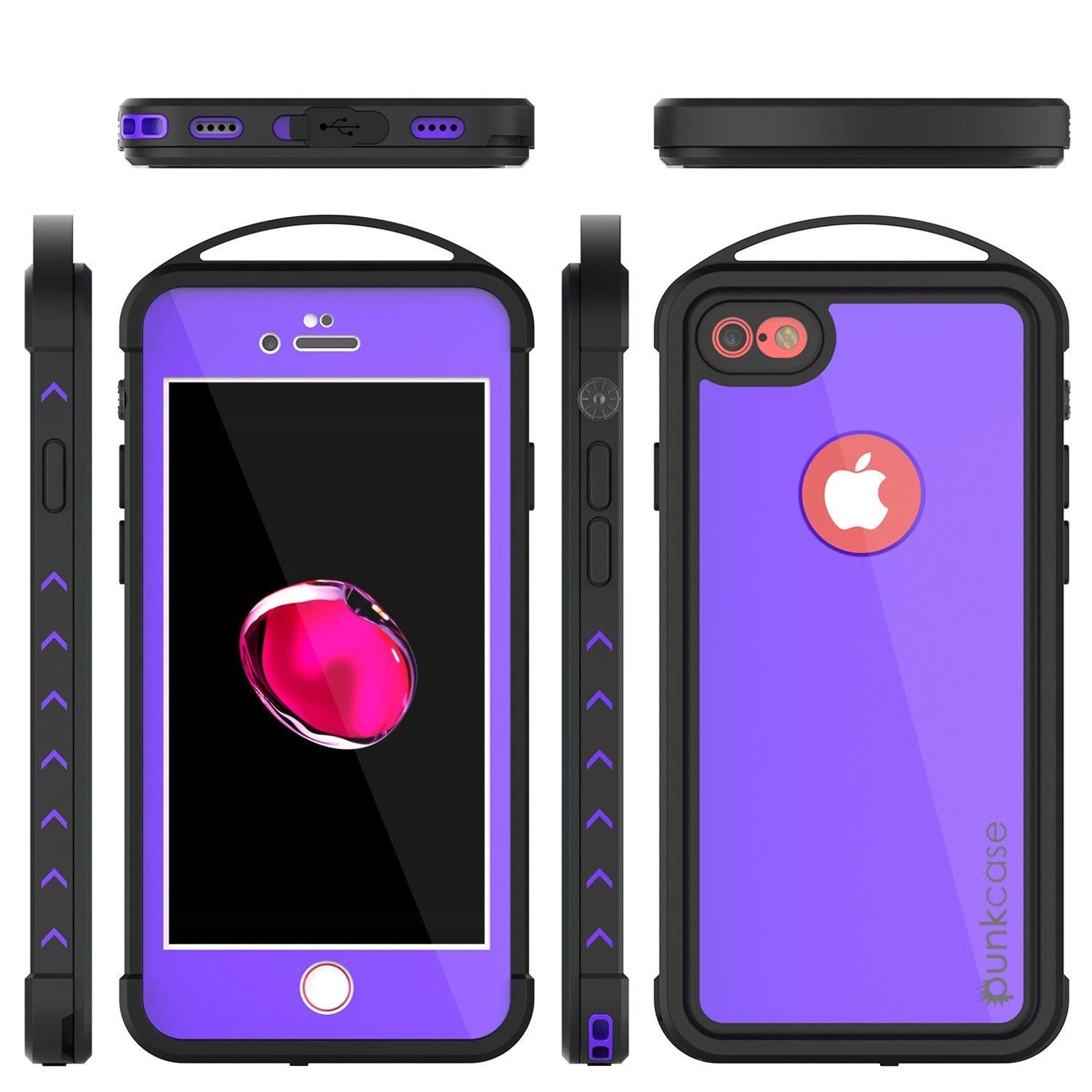 IPhone 8 Waterproof Case, Punkcase ALPINE Series, Purple | Heavy Duty Armor Cover 6 IPhone 8 Waterproof Case, Punkcase ALPINE Series, Purple | Heavy Duty Armor Cover - Image 4