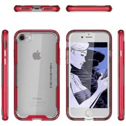 IPhone 7 Case, Ghostek Cloak 3 Series Case For IPhone 7 Case Clear Protective Case [RED] -Phone Vibe Shop iPhone 7 Case Ghostek Cloak 3 Slim Clear Case for iPhone 87 Case Premium Shockproof Cover PINK RED2 abbe8e4c 810c 4674 9ec4 221cc4e7a0be
