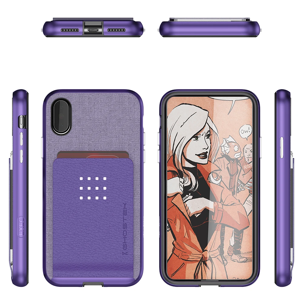 IPhone 8 Case, Ghostek Exec 2 Series For IPhone 8 Protective Wallet Case [PURPLE] - Image 2