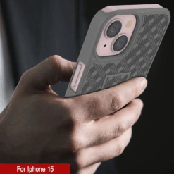 IPhone 15 Case With Tempered Glass Screen Protector, Holster Belt Clip & Built-In Kickstand [Grey] -Phone Vibe Shop image 2025 02 27T161203.267