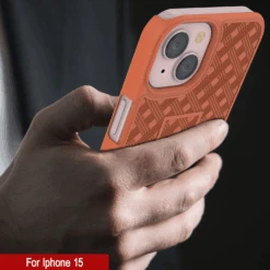 IPhone 15 Case With Tempered Glass Screen Protector, Holster Belt Clip & Built-In Kickstand [Orange] -Phone Vibe Shop image 2025 02 27T161531.410