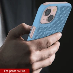 IPhone 15 Plus Case With Tempered Glass Screen Protector, Holster Belt Clip & Built-In Kickstand [Blue] -Phone Vibe Shop image 2025 02 27T173515.920