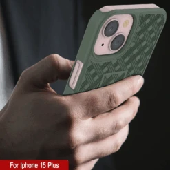 IPhone 15 Plus Case With Tempered Glass Screen Protector, Holster Belt Clip & Built-In Kickstand [Green] -Phone Vibe Shop image 2025 02 27T173658.852